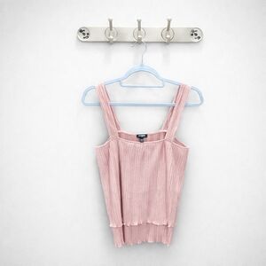 Express Blush Ribbed Knit Top